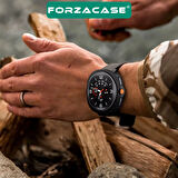 Forzacase Samsung Galaxy Watch 8 40mm ile uyumlu Önü Kapalı Ekran Korumalı Silikon Kılıf - FC010