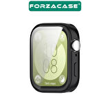 Forzacase Huawei Watch Fit 3 ile uyumlu Önü Kapalı Ekran Korumalı Silikon Kılıf - FC010