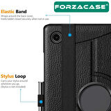 Forzacase Samsung Galaxy Tab A9+ / A9 Plus X210 ile uyumlu 360 Derece Döner Standlı Kılıf - FC012