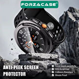 Forzacase Samsung Galaxy Watch 8 Classic 46mm için Ekran Korumalı Sert Rubber Kılıf FC015