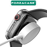 Forzacase Apple Watch 10 42mm Önü Kapalı Ekran Korumalı Sert Rubber Kılıf - FC015