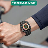 Forzacase Apple Watch 10 42mm Önü Kapalı Ekran Korumalı Sert Rubber Kılıf - FC015