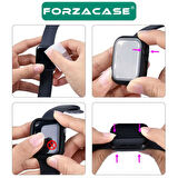 Forzacase Apple Watch 10 46mm Önü Kapalı Ekran Korumalı Sert Rubber Kılıf - FC015