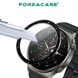 Forzacase Huawei Watch GT 2 Pro 46mm için Çerçeveli Tam Kaplayan 3D Pet Ekran Koruyucu Film - FC016