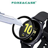 Forzacase Samsung Galaxy Watch Active 2 44mm için Çerçeveli Tam Kaplayan 3D Pet Ekran Filmi - FC016