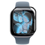 Forzacase Apple Watch 11 42 mm ile Uyumlu Çerçeveli Tam Kaplayan 3D Pet Ekran Koruyucu Film - FC016