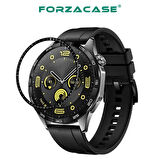 Forzacase Huawei Watch GT 4 46mm için Çerçeveli Tam Kaplayan 3D Pet Ekran Koruyucu Film - FC016