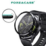 Forzacase Huawei Watch GT 4 46mm için Çerçeveli Tam Kaplayan 3D Pet Ekran Koruyucu Film - FC016