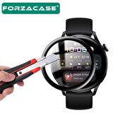 Forzacase Huawei Watch 3 için Çerçeveli Tam Kaplayan 3D Pet Ekran Koruyucu Film - FC016