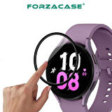 Forzacase Samsung Galaxy Watch 7 40mm için Çerçeveli Tam Kaplayan 3D Pet Ekran Koruyucu Film - FC016