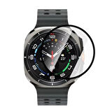 Forzacase Samsung Galaxy Watch 7 Ultra için Çerçeveli Tam Kaplayan 3D Pet Ekran Koruyucu Film FC016