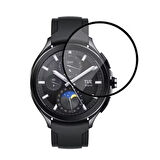 Forzacase Xiaomi Watch 2 Pro için Çerçeveli Tam Kaplayan 3D Pet Ekran Koruyucu Film - FC016