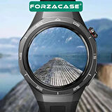 Forzacase Huawei Watch GT5 Pro 46mm için Çerçeveli Tam Kaplayan 3D Pet Ekran Koruyucu Film - FC016
