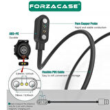 Forzacase 2 Pin 2.84 mm Konnektör Akıllı Saatler için Manyetik Şarj Kablosu - FC017