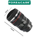 Forzacase Paslanmaz Çelik 300 ml Sıcak Soğuk Tutan Çay Kahve Su Lens Termos - FC049