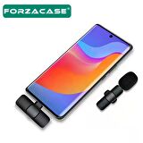 Forzacase Type-C Profesyonel Wireless Kablosuz Yaka Mikrofonu Lavalier - FC100