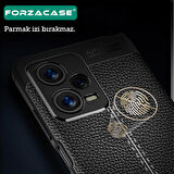 Forzacase Xiaomi 13 Lite ile uyumlu Deri Effect Serisi Silikon Kılıf