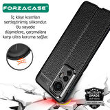 Forzacase Xiaomi 13 Lite ile uyumlu Deri Effect Serisi Silikon Kılıf