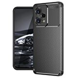 Forzacase Xiaomi Redmi Note 12 5G uyumlu Onix Serisi Carbon Fieber Silikon Kılıf