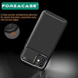 Forzacase Oppo A54 4G uyumlu Onix Serisi Carbon Fieber Silikon Kılıf