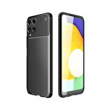 Forzacase Samsung Galaxy A22 4G uyumlu Onix Serisi Carbon Fieber Silikon Kılıf