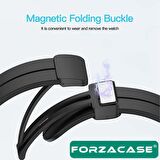 Forzacase Huawei Watch GT3 Pro 46mm için Manyetik Tokalı 22mm Silikon Kordon Kayış - FC144