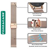 Forzacase Realme Watch 36 mm / Realme Watch S için Metal Mıknatıslı Kordon Kayış - FC096