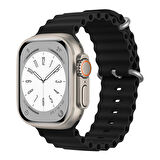 Forzacase Apple Watch 9 41mm Uyumlu Oluklu Ocean Silikon Kordon Kayış - FC006