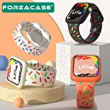 Forzacase Apple Watch 8 41mm Uyumlu Renkli Damla Sportif Silikon Kordon Kayış - FC124