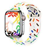 Forzacase Apple Watch 8 45mm Uyumlu Renkli Damla Sportif Silikon Kordon Kayış - FC124