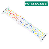 Forzacase Apple Watch 8 45mm Uyumlu Renkli Damla Sportif Silikon Kordon Kayış - FC124