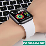 Forzacase Apple Watch 9 45mm ile uyumlu Silikon Kordon Kayış - FC005