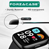 Forzacase Xiaomi Redmi Watch 3 Active için Çerçeveli Tam Kaplayan 3D Pet Ekran Koruyucu Film - FC016