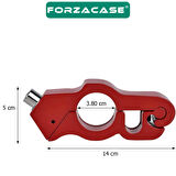 Forzacase Universal Metal Motosiklet Kilidi 2 Anahtarlı Gidon ve Fren Kilit Kırmızı - FC1002