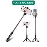 Forzacase Telefonlar için Kablosuz Bluetooth Selfie Çubuğu 90 cm 3 Ayak Kamera Tripodu - FC1005