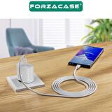 Forzacase Hızlı Şarj Destekli 25W Type-C to Type-C Şarj Cihazı Adaptör Kablo Set - FC1026