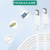 Forzacase Hızlı Şarj Destekli 25W Type-C to Type-C Şarj Cihazı Adaptör Kablo Set - FC1026