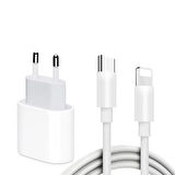 Forzacase Hızlı Şarj Destekli 20W Type-C Lightning Şarj Cihazı Adaptör Kablo Set - FC1028
