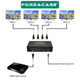 Forzacase 4 Port UHD 4K HDMI 1x4 Switch Ekran Monitör Splitter Çoğaltıcı Çoklayıcı - FC1034