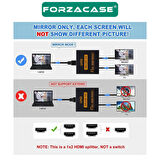 Forzacase 2 Port UHD 4K HDMI 1x2 Switch Ekran Monitör Splitter Çoğaltıcı Çoklayıcı - FC1035