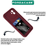 Forzacase iPhone 15 Pro ile uyumlu Kamera Korumalı Kartlık Hazneli Silikon Kılıf - FC1040