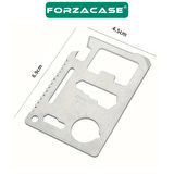 Forzacase 11 Fonksiyonlu Paslanmaz Çelik Acil Durum Survival Kiti 2 Adet - FC1043