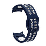 Forzacase Samsung Galaxy Watch 6 44mm ile uyumlu Çift Renk Delikli Silikon Kordon Kayış - FC1049