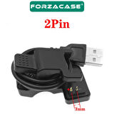 Forzacase 2 Pin 3.0 mm Konnektör Akıllı Saatler ile uyumlu Mandallı USB Şarj Kablosu - FC1057