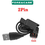 Forzacase 2 Pin 4.0 mm Konnektör Akıllı Saatler ile uyumlu Mandallı USB Şarj Kablosu - FC1058