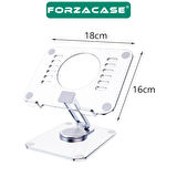 Forzacase 360 Derece Döner Şeffaf Akrilik Tablet Standı Katlanabilir Masaüstü Tutucu - FC1066
