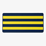 Forzacase Sarı - Lacivert Kaymaz Tabanlı Mouse Pad Büyük Boy Gaming Oyuncu uyumlu XL 70 x 30 cm - FC1067