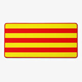 Forzacase Sarı - Kırmızı Kaymaz Tabanlı Mouse Pad Büyük Boy Gaming Oyuncu uyumlu XL 70 x 30 cm - FC1067
