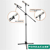 Forzacase Zemin için 360 Döner Profesyonel Metal Mikrofon Standı 170 cm  - FC1075