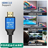 Forzacase Ultra HD 4K Yüksek Hızlı HDMI Kablosu - 3 Metre | TV PS5 4K 60Hz - FC1081